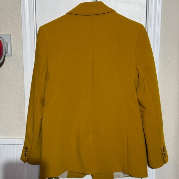Banana Republic Womens Yellow Blazer Size 8 - Picture 2 of 2